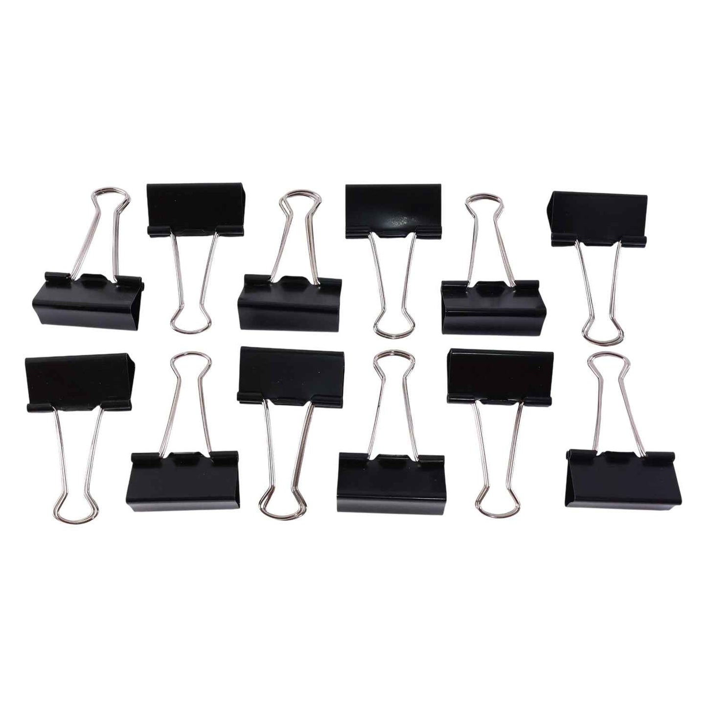 Extra Large Heavy-duty Black Binder Clips Set (41 Mm 12 Pc)