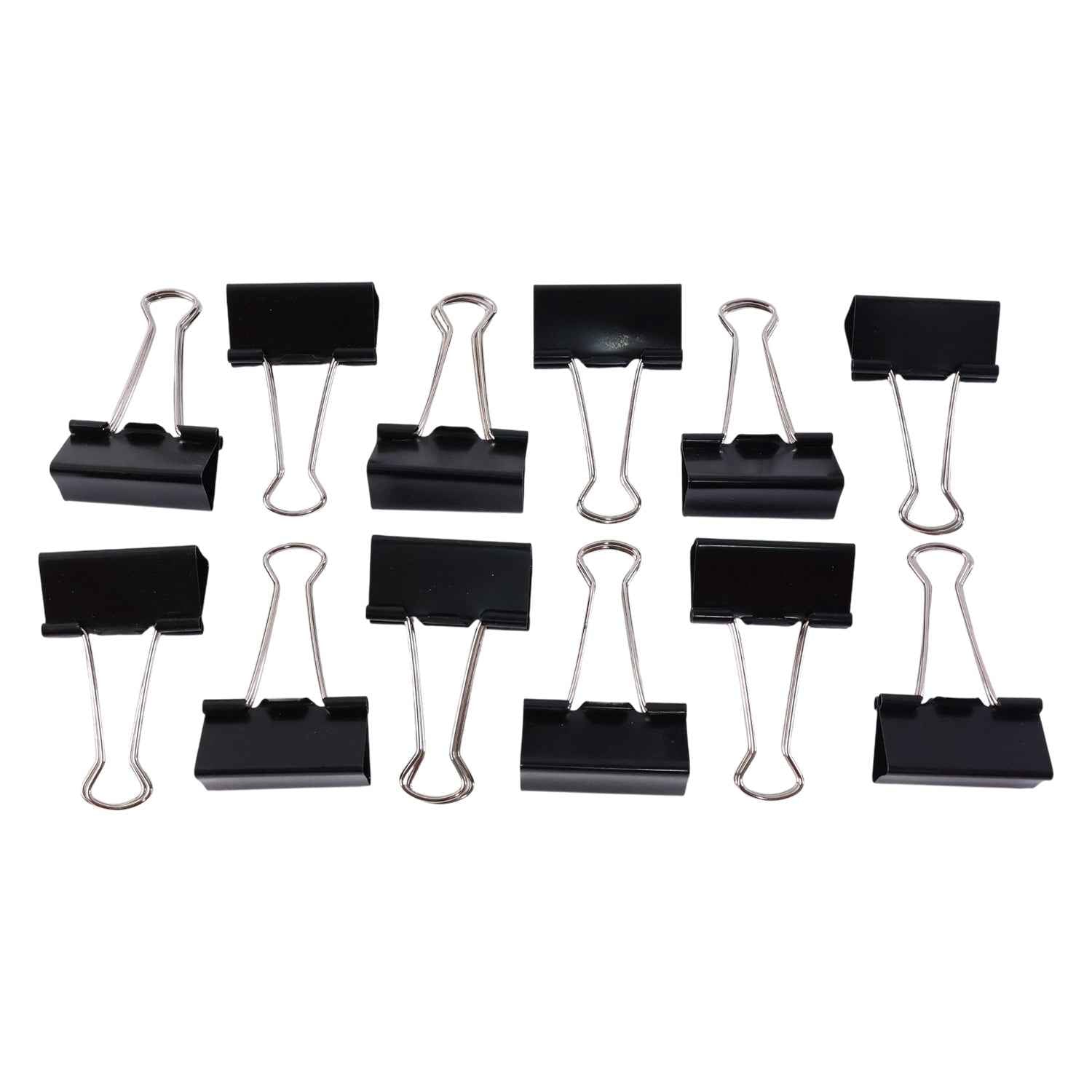 Extra Large Heavy-duty Black Binder Clips Set (41 Mm 12 Pc)