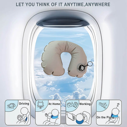 Premium Quality Inflatable Travel Neck Pillow (1 Pc) - Best Deals at BeSh Deals®