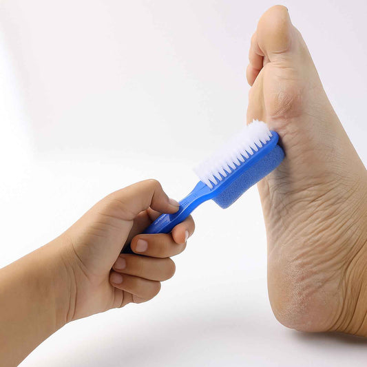 2-in-1 Foot Scrubber Brush With Pumice Stone