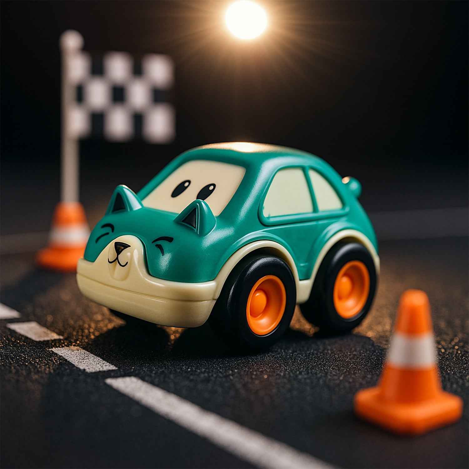 Funwoods Animal Cartoon Pull-back Toy Car - (4 Pc  Set)