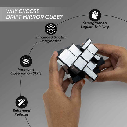 Mirror Cube  3x3 Puzzle Cube With Reflective Silver Surfaces