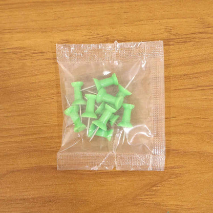 Green Plastic Push Pins Thumb Tacks For Notice Board (10 Pc)