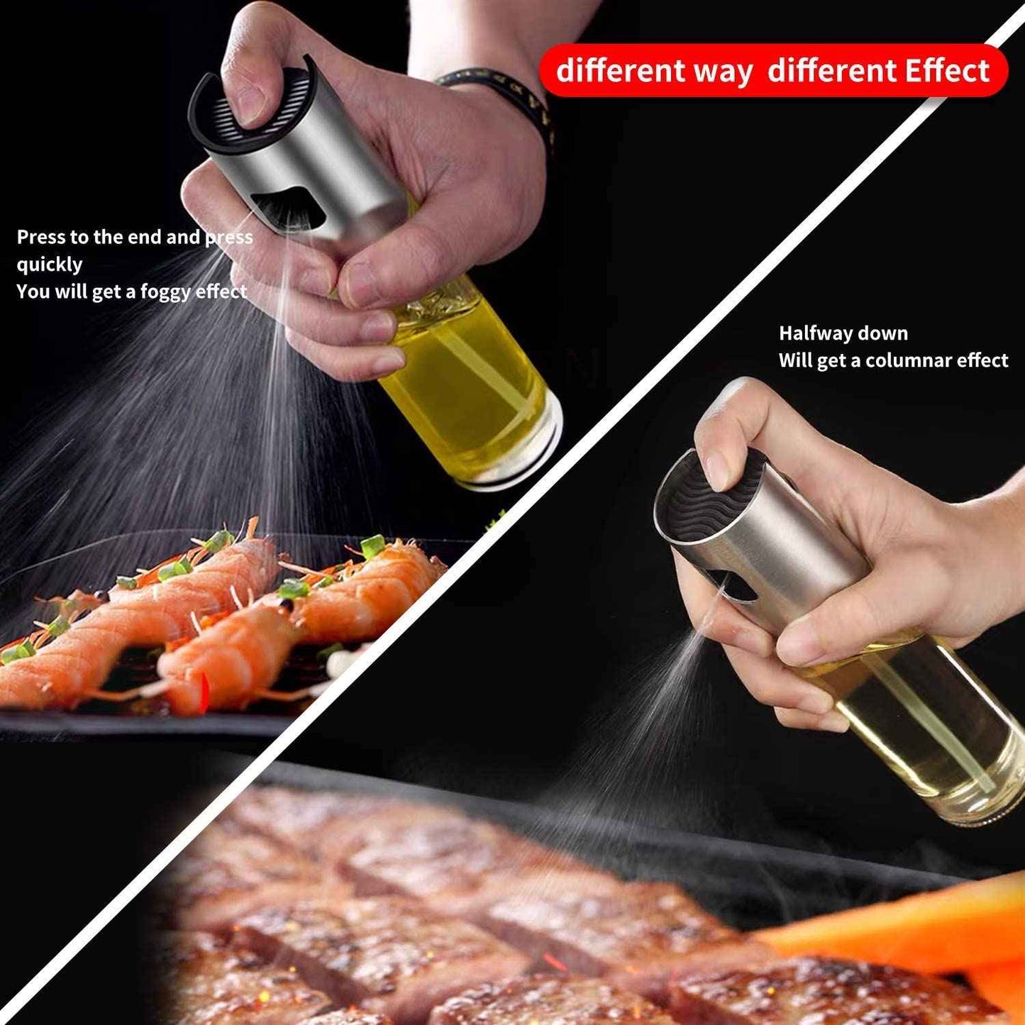 7126 Oil Sprayer Dispenser Oil Versatile Glass Spray Bottle For Cooking  Multi Use Bottle