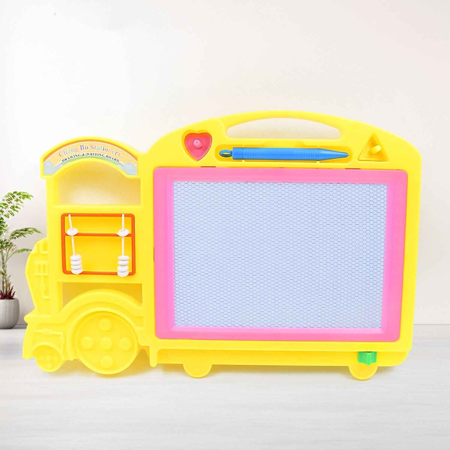Bus Shape Drawing  Writing Slate Board For Kids (1 Pc  32  21 Cm)