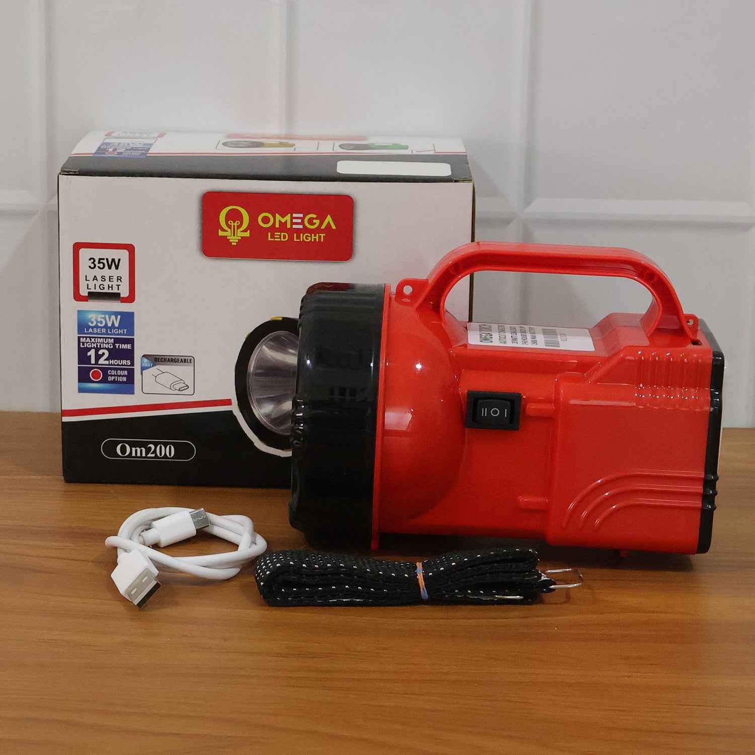 Omega 35w High Power Rechargeable Led Emergency Laser Light (1 Pc 35w)