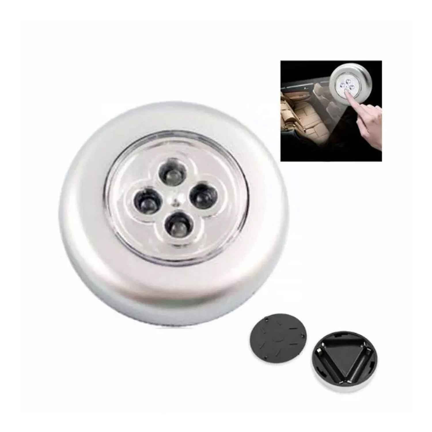 1716 4 Led Battery-powered Wireless Night Light Stick Tap Touch Lamp Stick-on Push Light For Closets Cabinets Counters Or Utility Rooms Cordless Touch Light