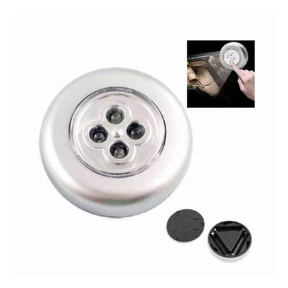 1716 4 Led Battery-powered Wireless Night Light Stick Tap Touch Lamp Stick-on Push Light For Closets Cabinets Counters Or Utility Rooms Cordless Touch Light