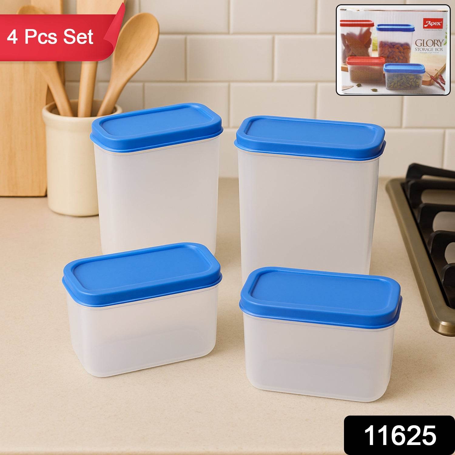 Apex Glory Plastic Storage Container Box Set (4 Pc) - Best Deals at BeSh Deals®