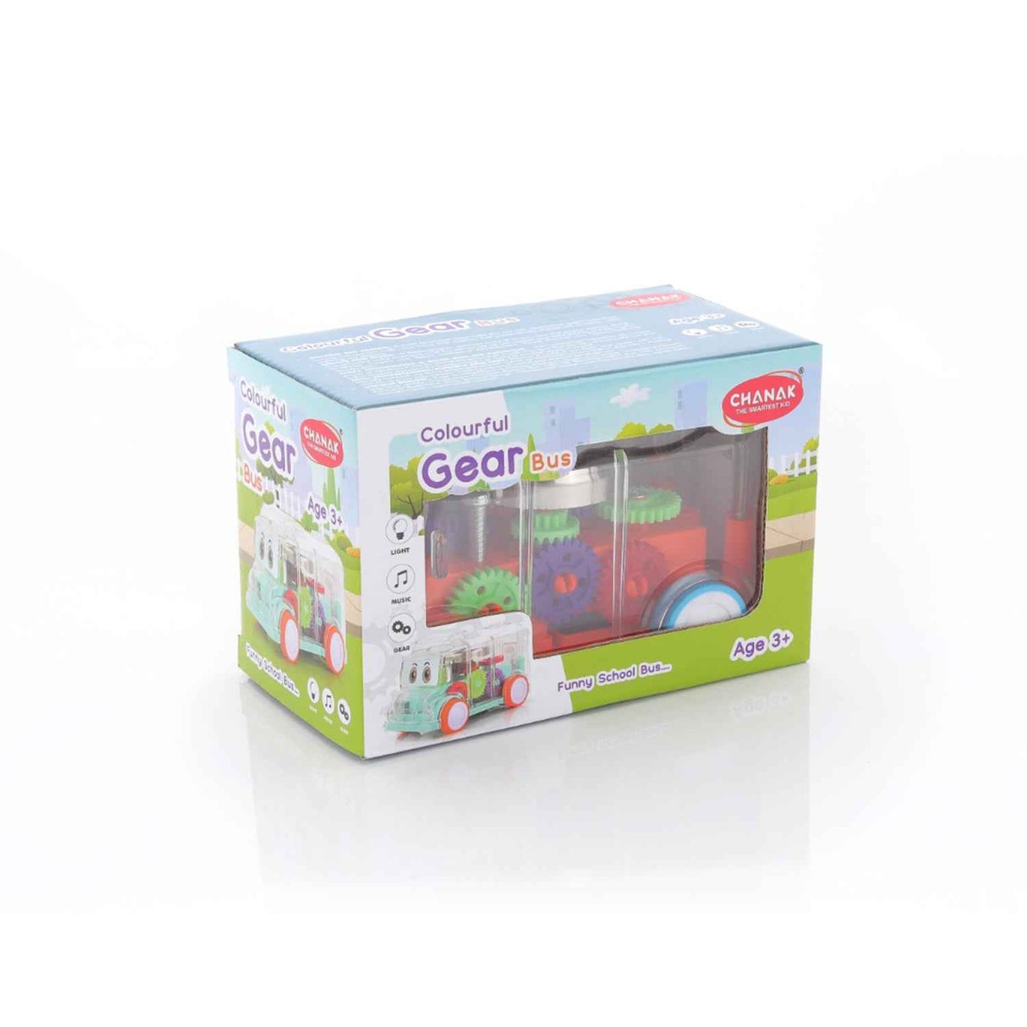 1996 Transparent Musical Mini School Bus Toy For Kids