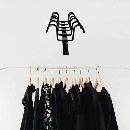 Double-row Metal Cupholder Rack Multi-purpose Iron Hanger With 6 Hooks (1 Pc)