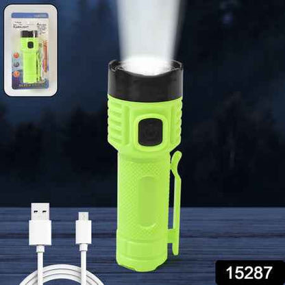 4 Modes Super Bright Led Torch High Lumens Fast Charging Flashlight  Torch (1 Pc)
