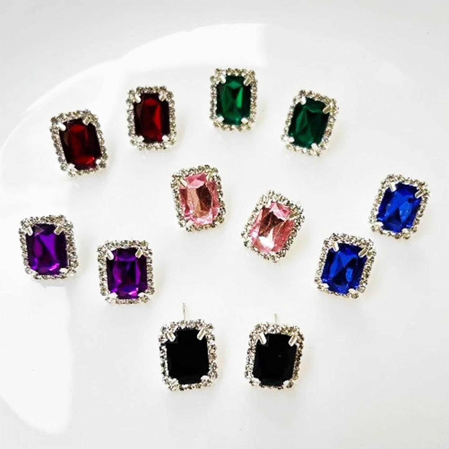 Diamond Jewellery Interchangeable Triangular Shaped Earrings (6 Pari  Mix Color  Design) - Best Deals at BeSh Deals®