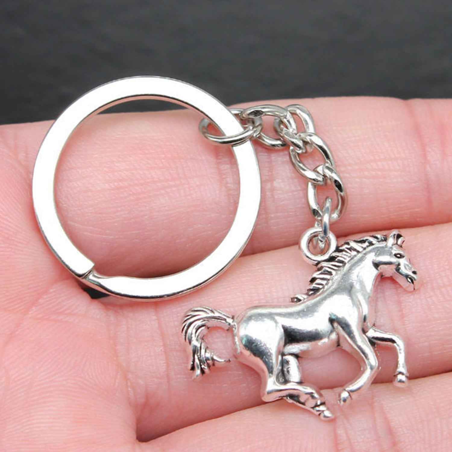 Premium Metallic Horse Shape Keychain (1 Pc)