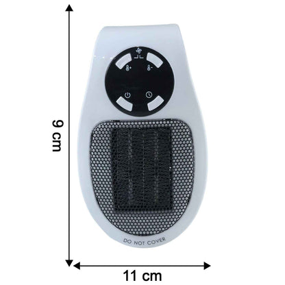 500w Portable Wall Plug Room Heater Compact Electric Space Heater