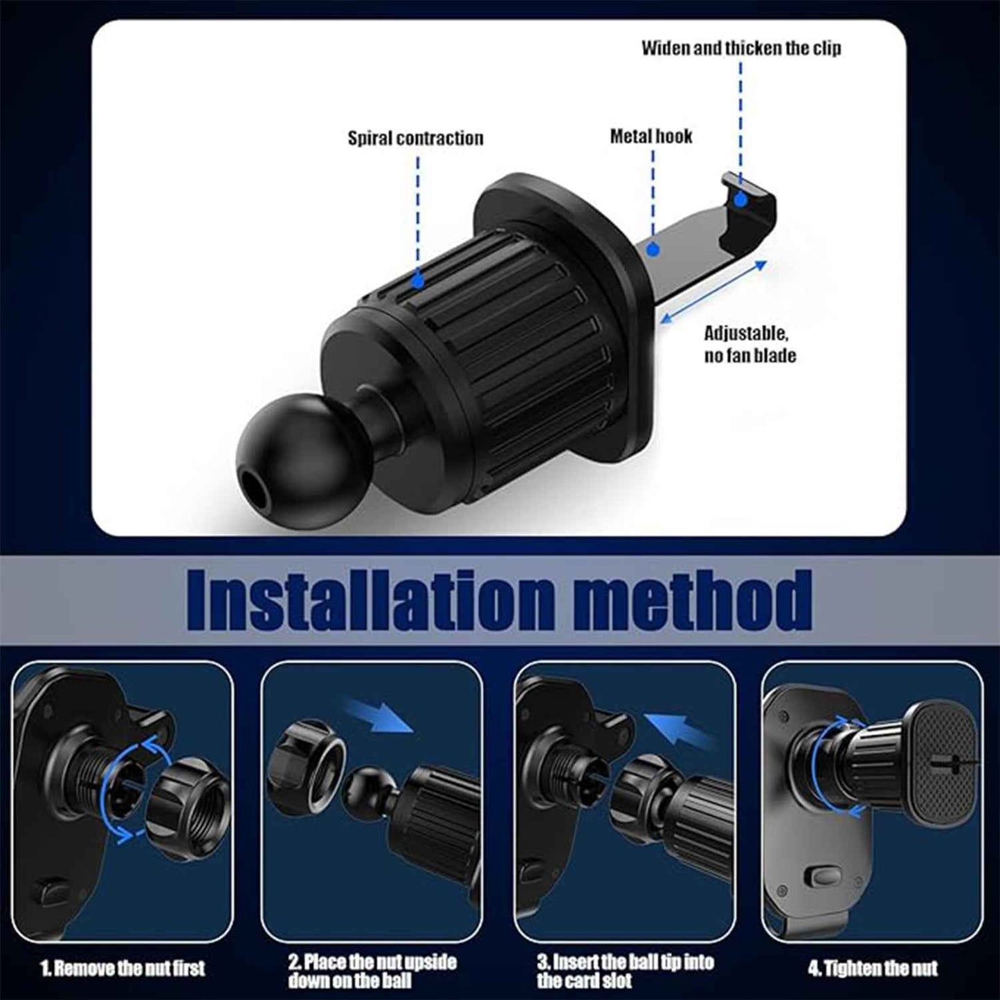 Universal Air Vent Gravity Car Phone Holder Mount (1 Set)
