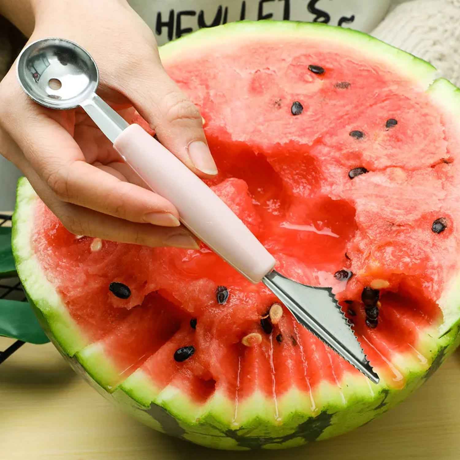 Multifunctional Stainless Steel Fruit Vegetable Pattern Carving Knife Peeler Corer Spherical Dig Ball Scoop Garnishing Dig Ball Spoon Kit. - BeSh Deals®