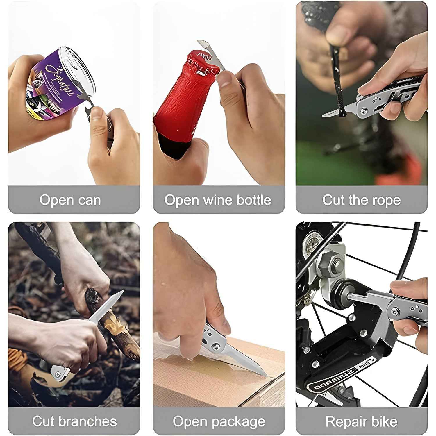 Stainless Steel 8-in-1 Multipurpose Pocket Tool Kit