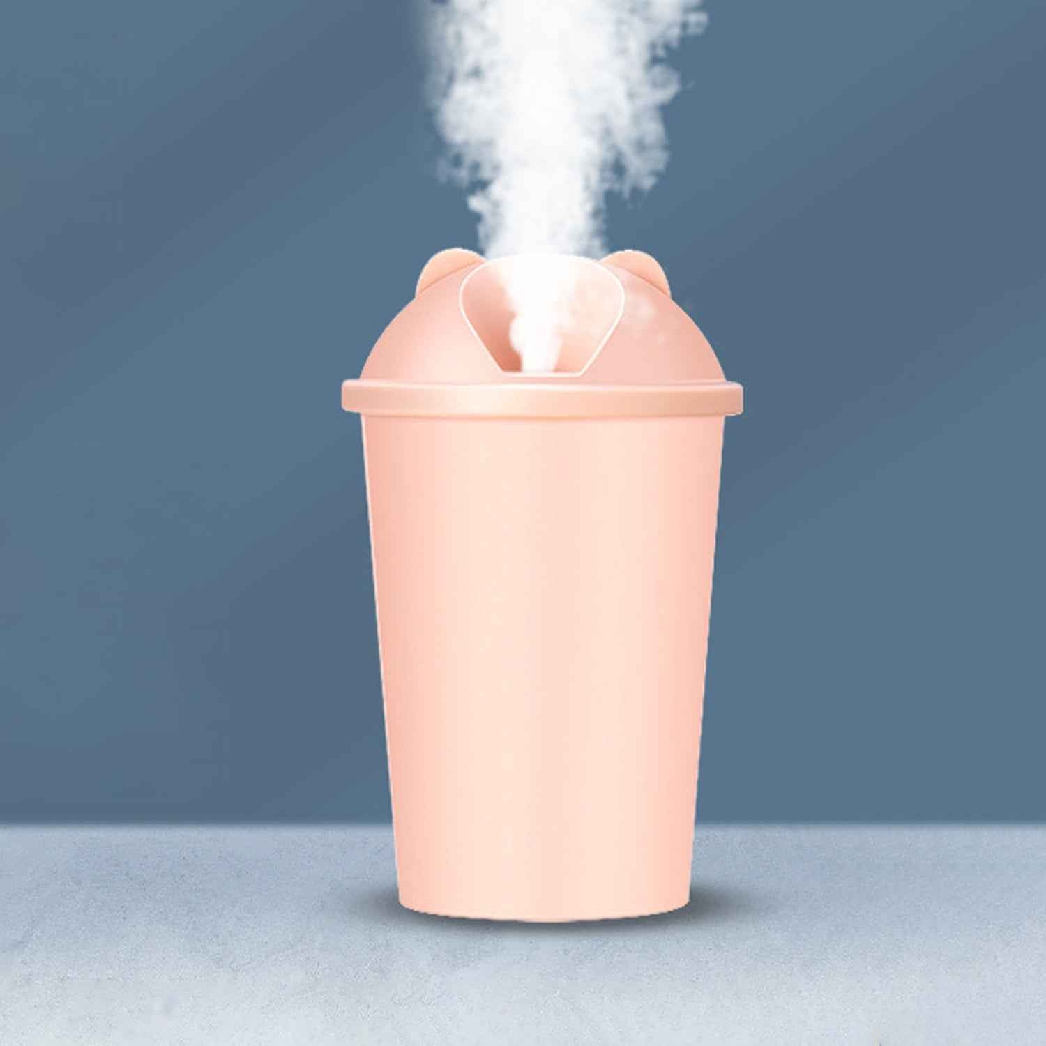 Cute Bear Shape Usb Humidifiers Cup (1 Pc  Multicolor Light)