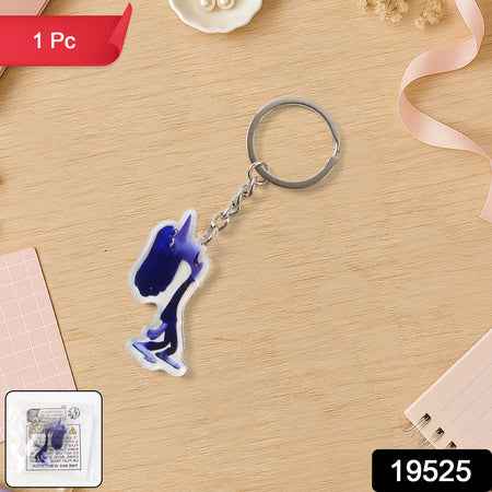 Cute Cartoon Character Acrylic Keychain (1 Pc)