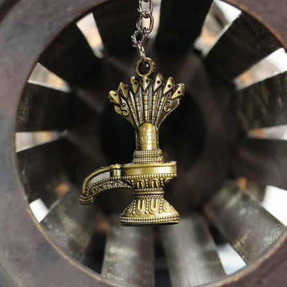 Antique Lord Shiva Shivaling Metal Keychain (1 Pc)