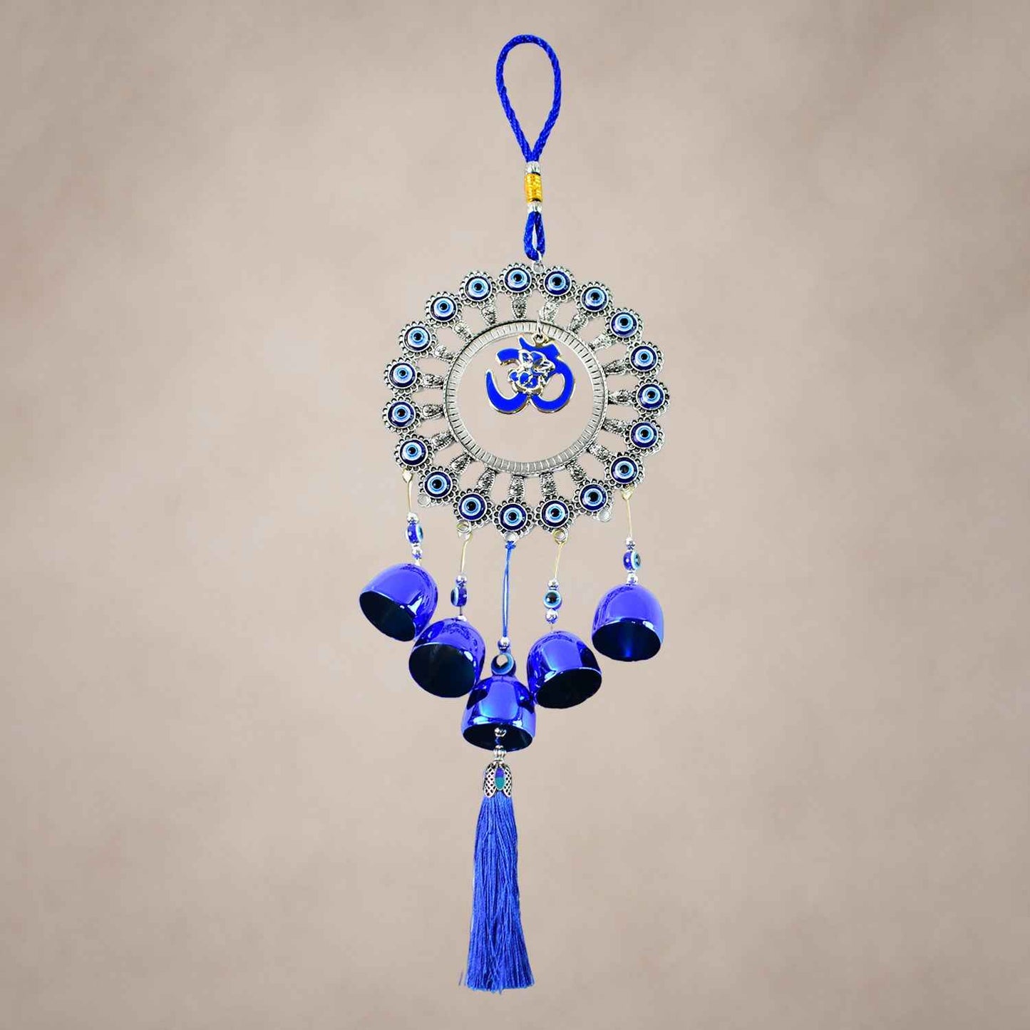 Decorative Om Evil Eye Wind Chime Wall Hanging (1 Pc)