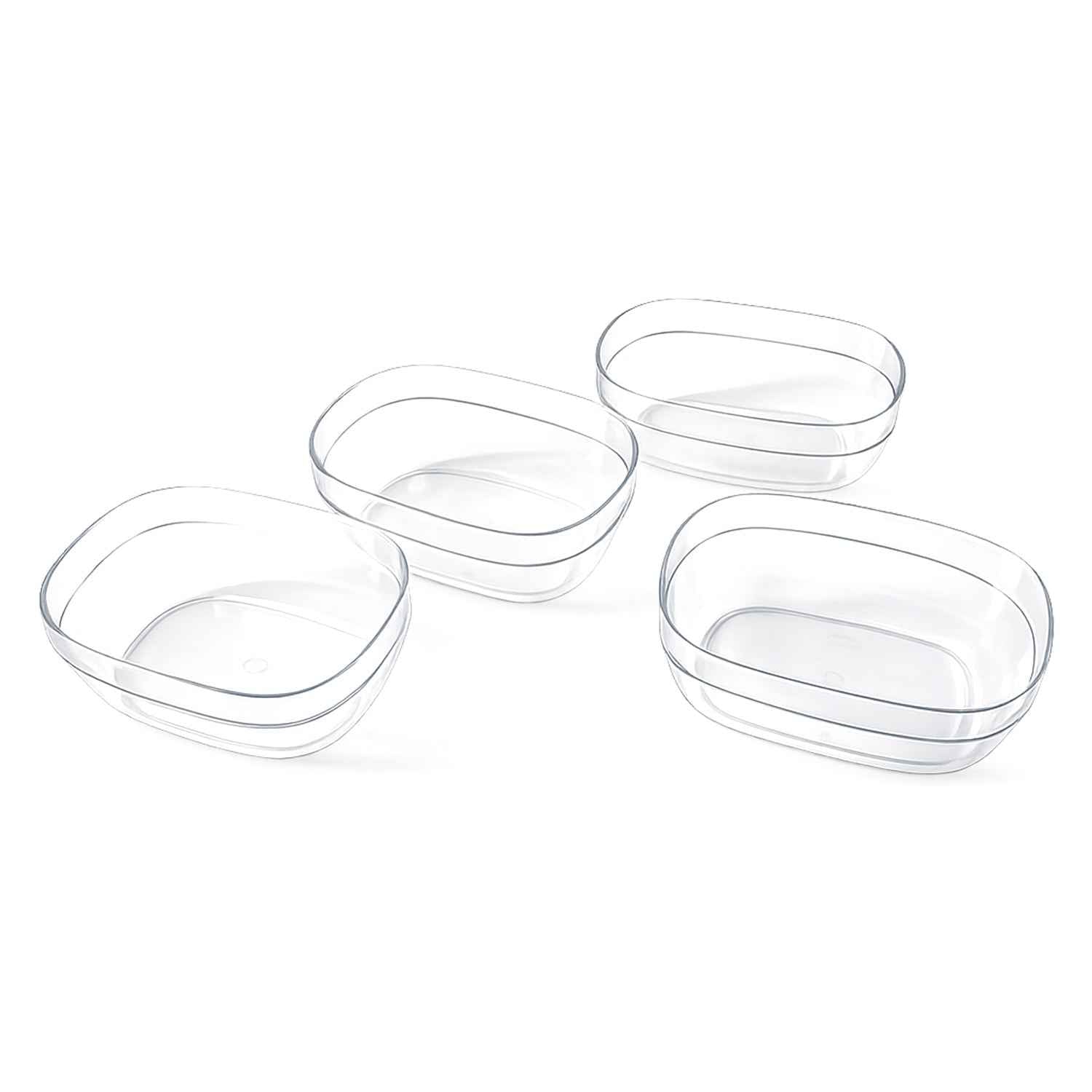 Transparent Multipurpose Serving Bowl Set (4 Pc Set)