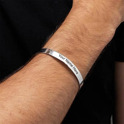 Customized  Personalized Stylish Kada Bracelet (1 Pc  Silver) - Best Deals at BeSh Deals®