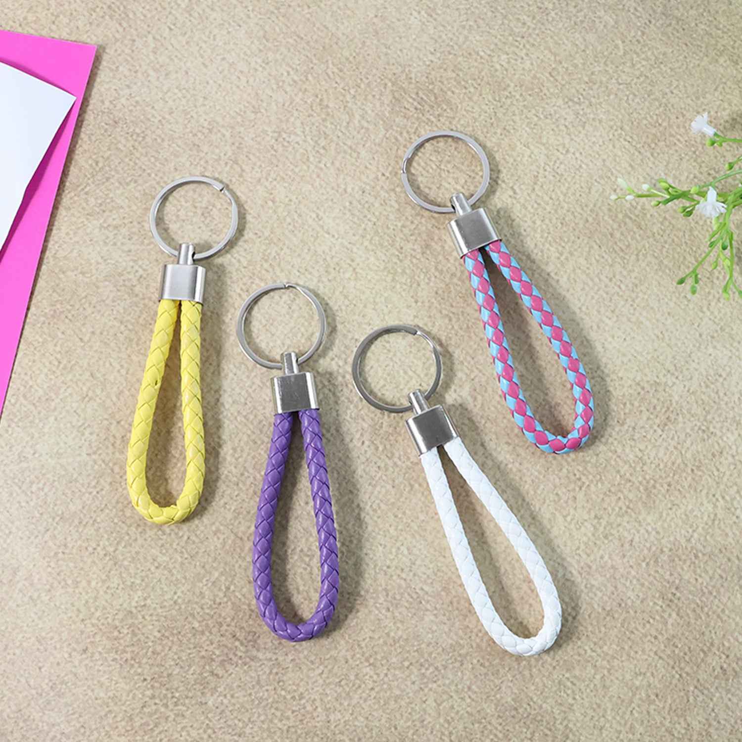 Braided Loop Keychain Set (4 Pc)