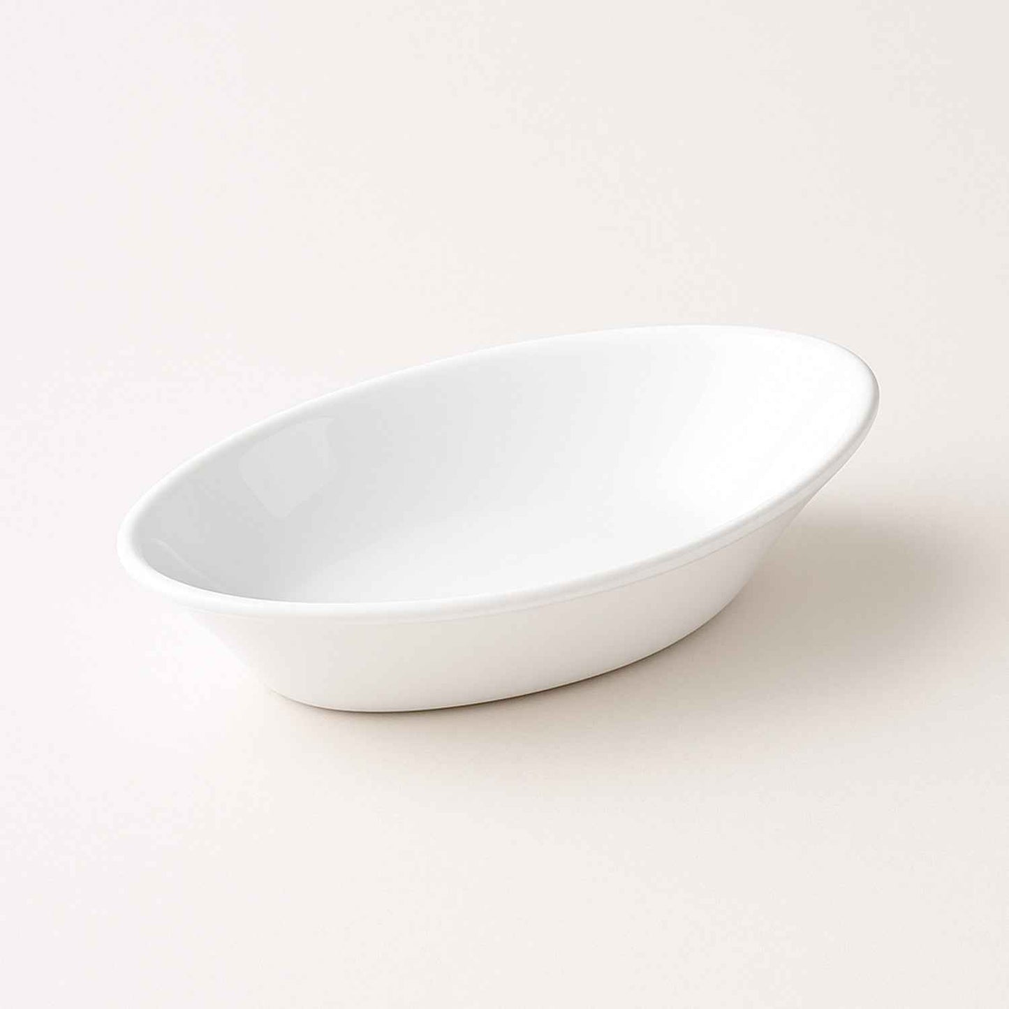Plastic Marin Serving Bowl  Elegant Oval Deep Bowl (1 Pc  White)