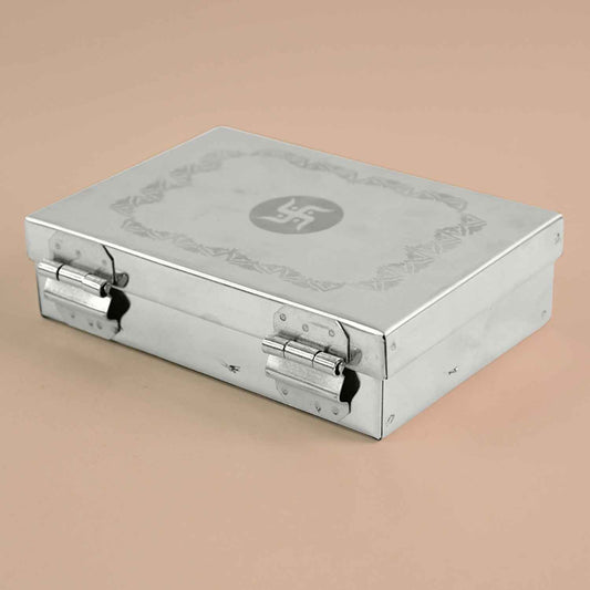 Multipurpose Premium Stainless Steel Jewelry Storage Organizer Box With 6 Compartments (1 Pc)