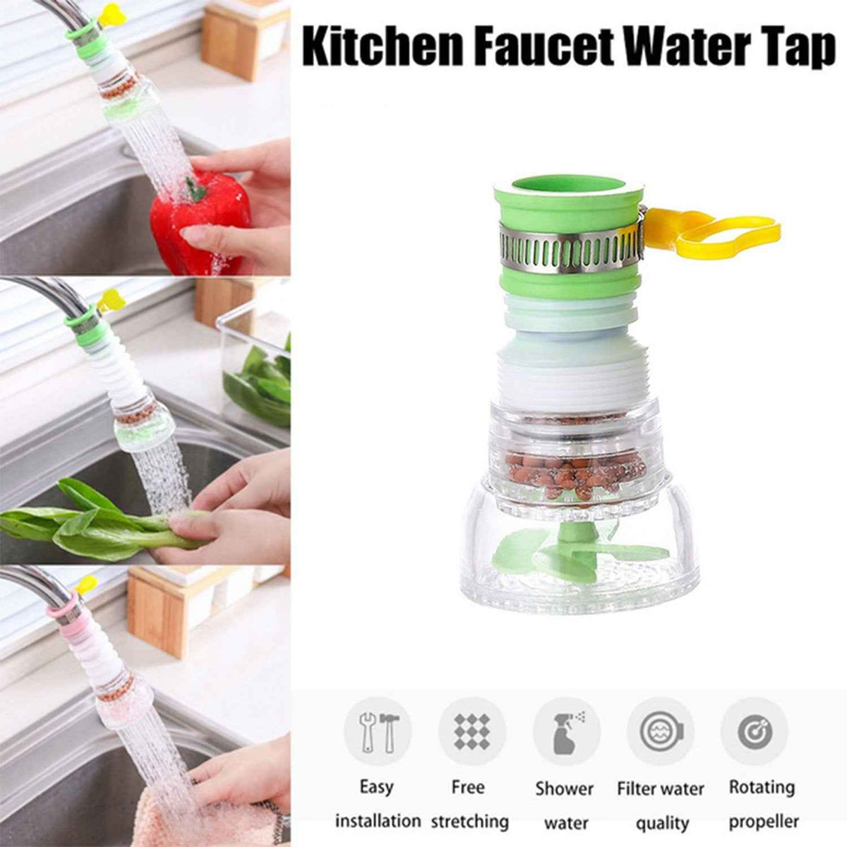 360 Degree Water Saving Faucet Expandable Water Valve Splash Regulator - BeSh Deals