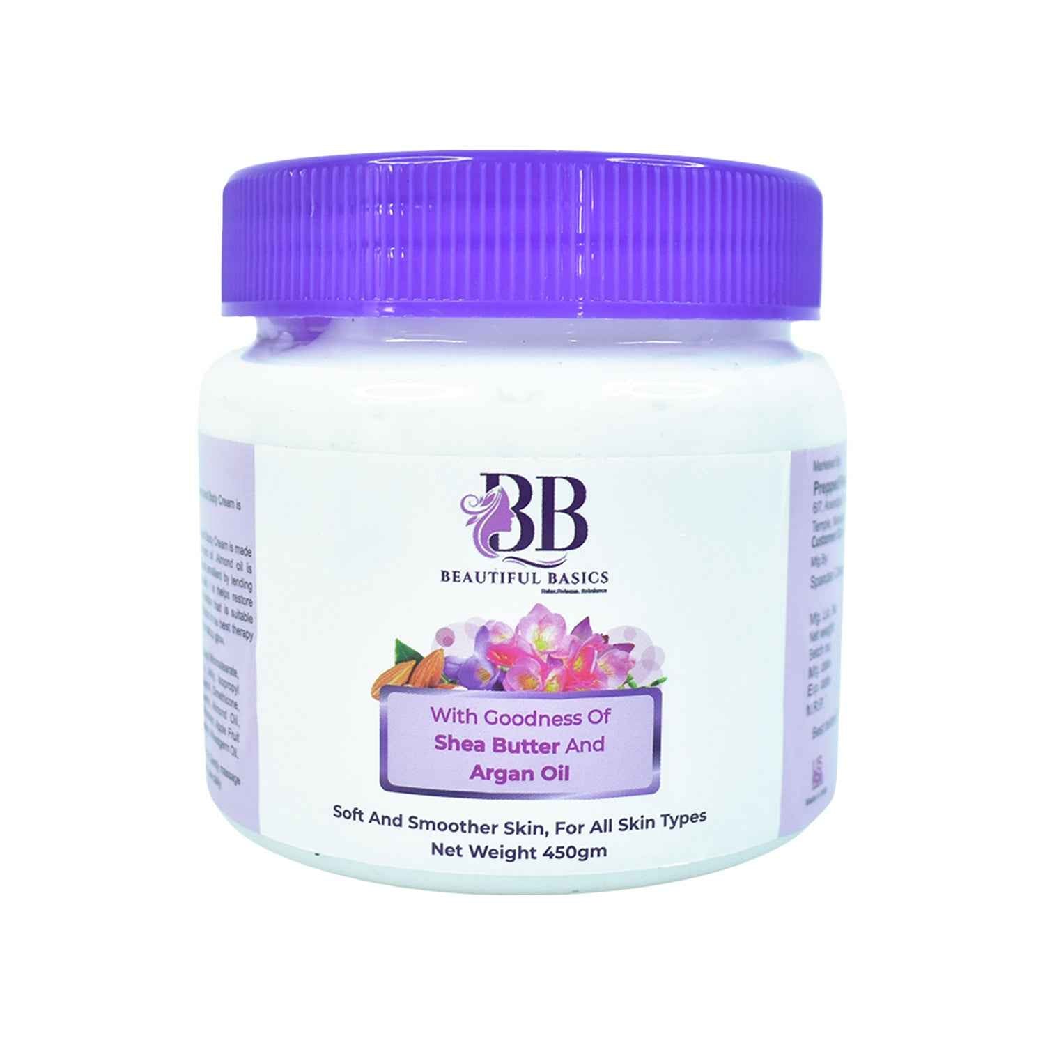 Beautiful Basics Shea Butter  Argan Oil Body Cream  450g