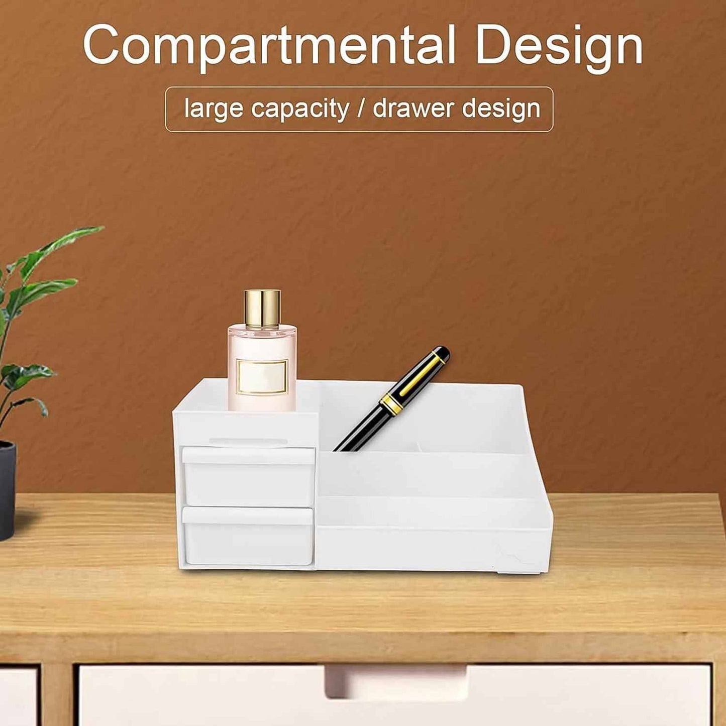 Large Capacity Desktop Cosmetic Storage Box (1 Pc  Mix Color)