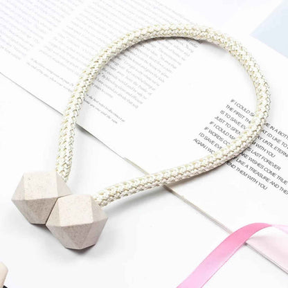 1422 Home Plastic Curtain Tiebacks Straps Buckle Clips Rope Straps Window Curtain Bracket Decoration Pearl Decorative Rope Holdback Holder For Window (2 Pc)