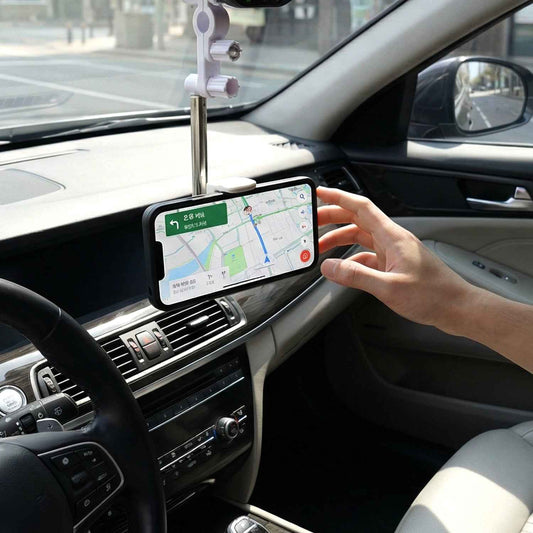 Adjustable Rearview Mirror Car Mobile Phone Holder (1 Pc)
