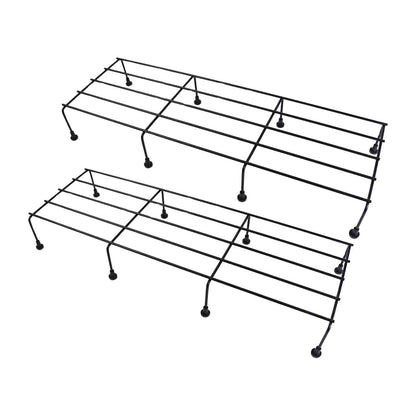Metal Rectangle Flower Plant Stand For Balcony (6020 Cm  2 Pc Set)