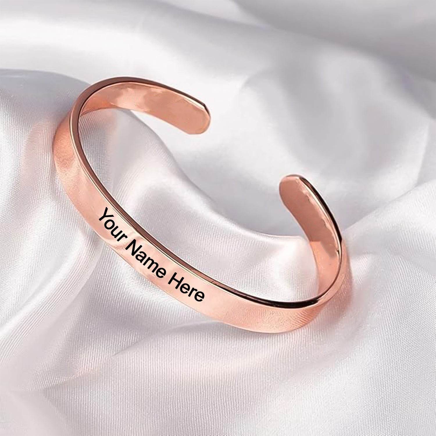Customized  Personalized Stylish Kada Bracelet (1 Pc  Rose Gold Copper) - Best Deals at BeSh Deals®
