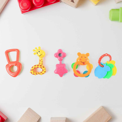 Plastic Baby Rattle Toys 5 Pcs Set