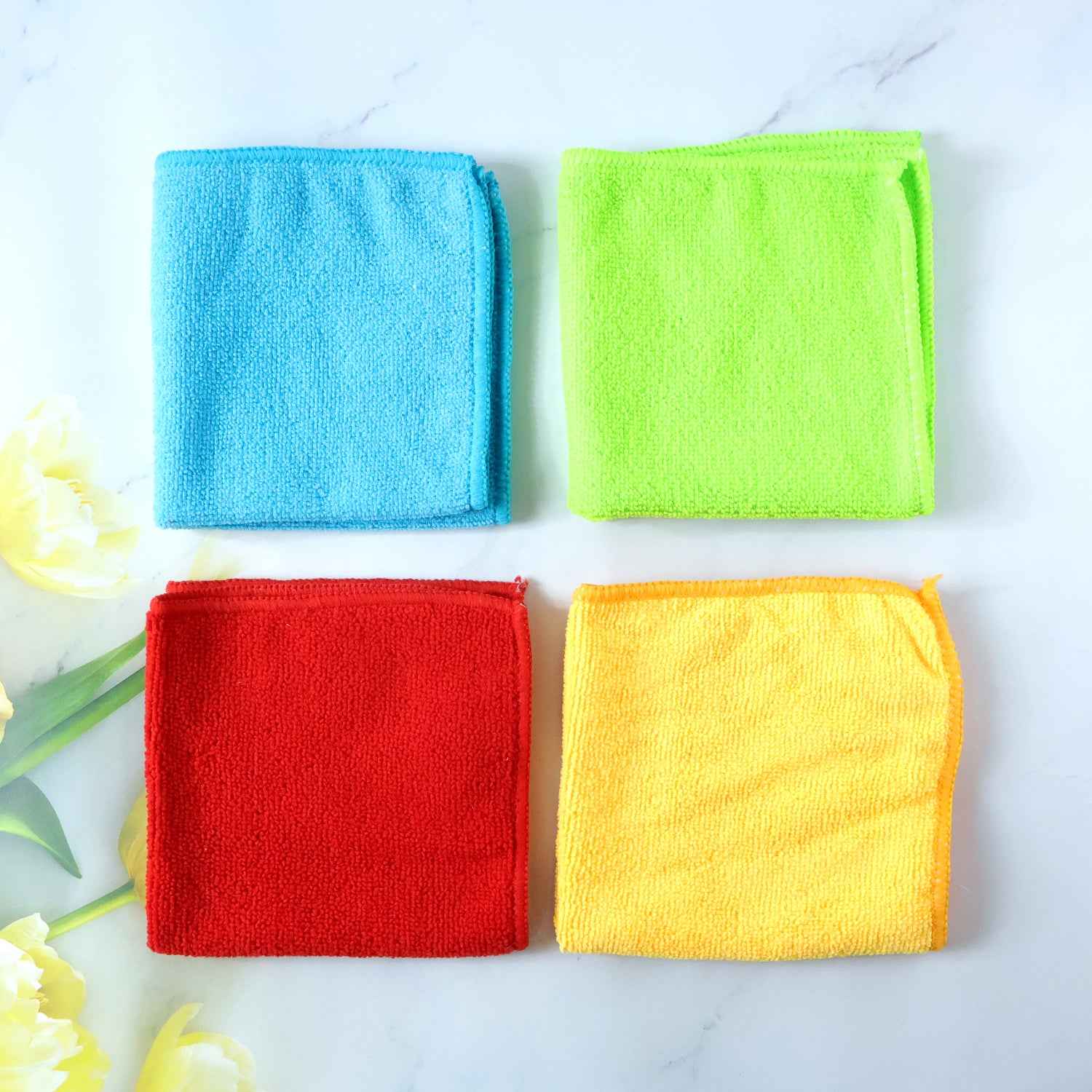 Microfiber Cleaning Cloths 4 Pc Set Multipurpose Cleaning Towel Napkin