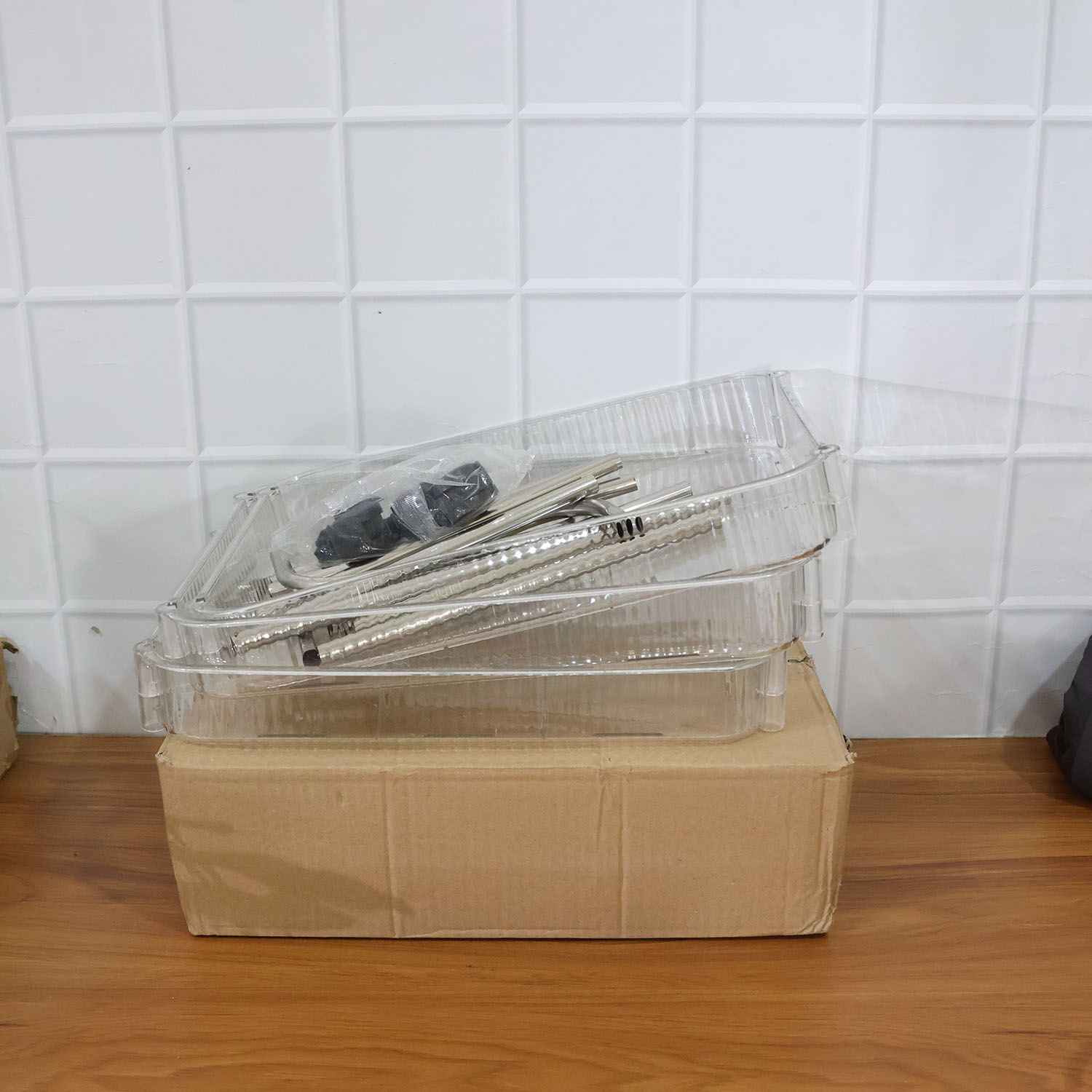 3 Layer Multipurpose Storage Trolley With Wheels