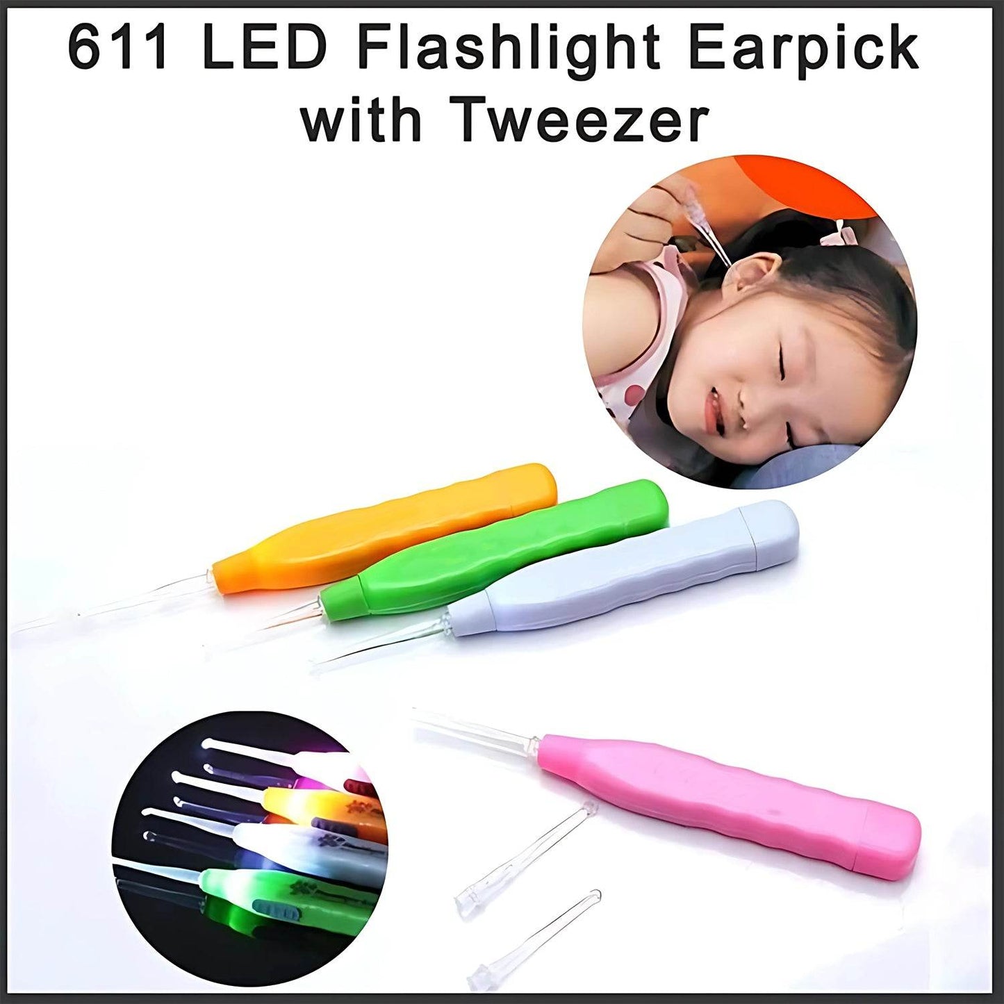 Pink Led Flashlight Earpick With Tweezer (1 Pc) - Best Deals at BeSh Deals®
