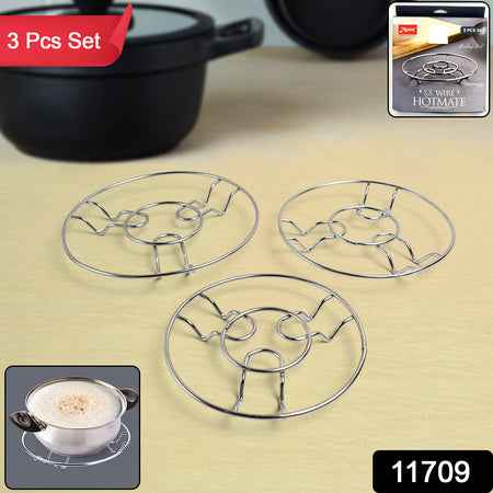 Apex Stainless Steel Wire Hotmate Trivet Stand Set Of 3 - BeSh Deals®