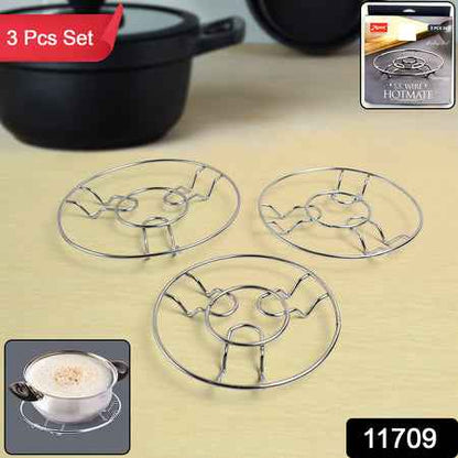 Apex Stainless Steel Wire Hotmate Trivet Stand Set Of 3 - BeSh Deals®