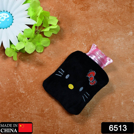 6513 Black Hello Kitty Small Hot Water Bag With Cover For Pain Relief Neck Shoulder Pain And Hand Feet Warmer Menstrual Cramps. - Best Deals at BeSh Deals®