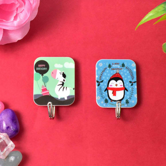 Multipurpose Strong Cartoon Hook Self-adhesive Hooks (2 Pc Set)