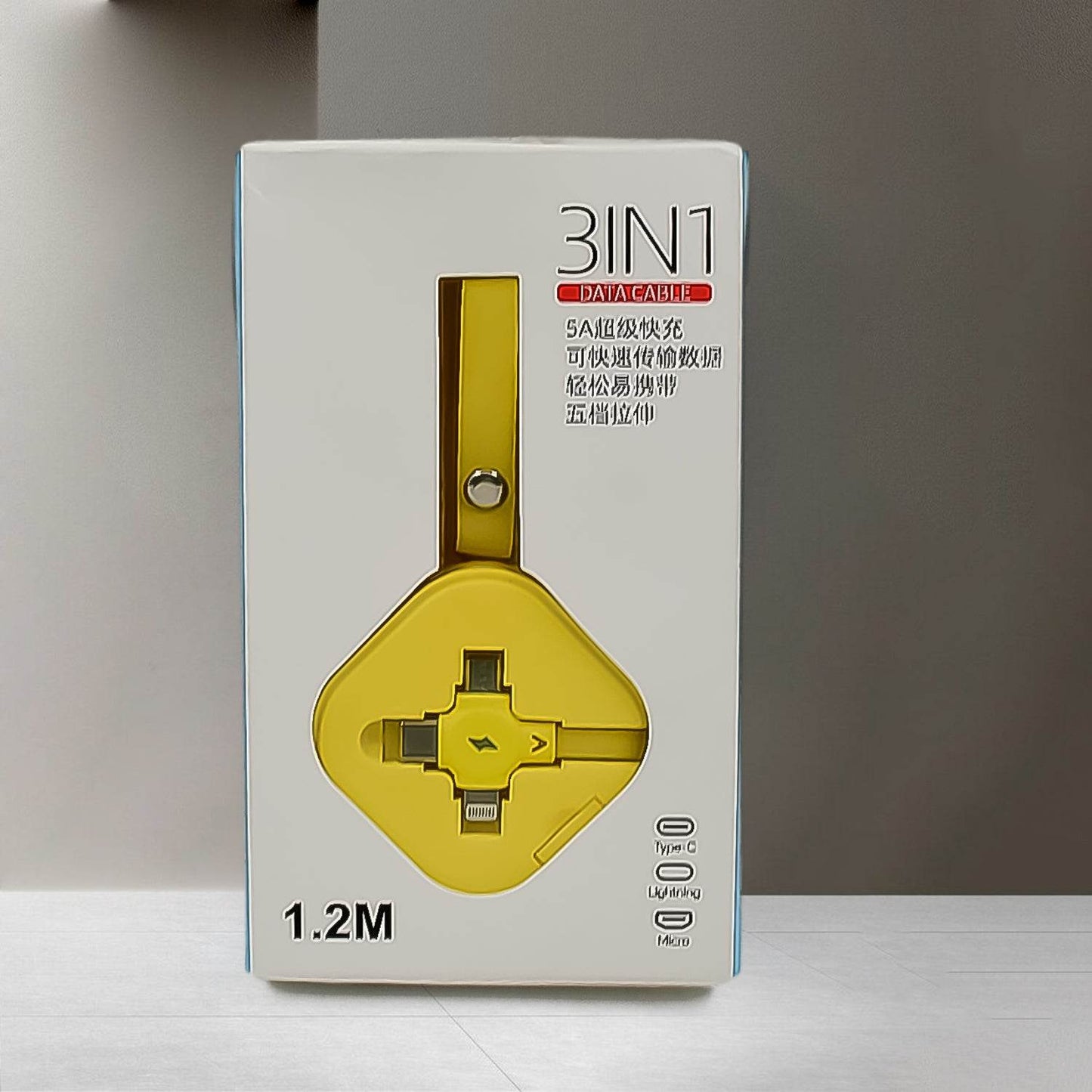 3 In 1 Charger Cable Retractable Type Compatible With Smartphones (1 Pc) - Best Deals at BeSh Deals®