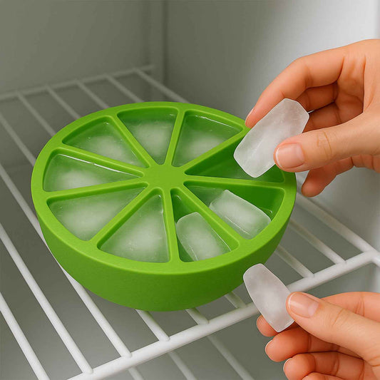 Lemon Shape Flexible Silicone Ice Cube Tray 8 Slot Round Ice Mold (1 Pc) - BeSh Deals®