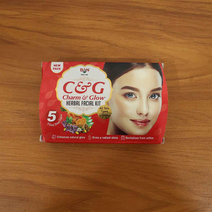 Charm  Glow 5-step Herbal Facial Kit (1 Pc)