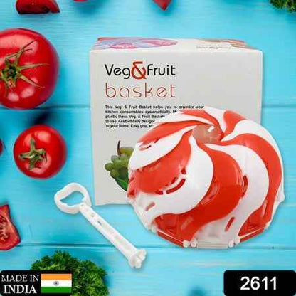2611 Folding Fruit Basket  Foldable Basket  Fruit Bucket Basket With Hanging Stand  Fruit And Vegetables Basket  Foldable Lotus Shape Basket Tray For Multi-use (1 Pc)